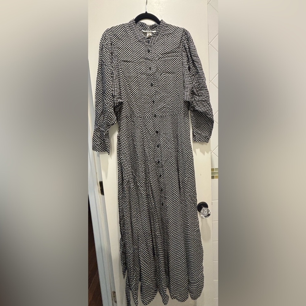 H&M Elegant Black and White Checkered Dress